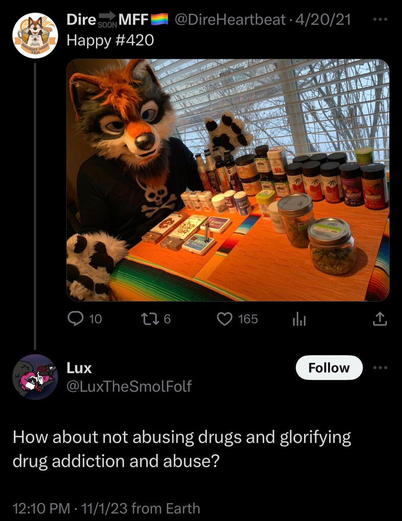 more reasons why luxxe is anti weed and saying its bad when it should be legalized while being a bootlicker.