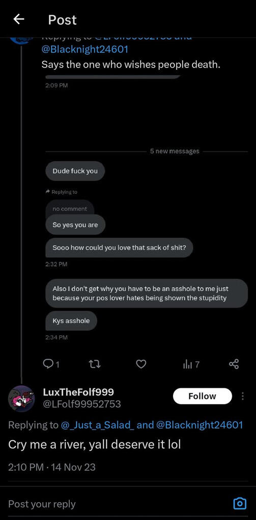 luxxe has no remorse on harrassing people.